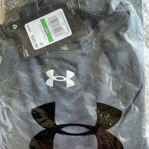 Under Armour Dark Gray Tee with White Logo